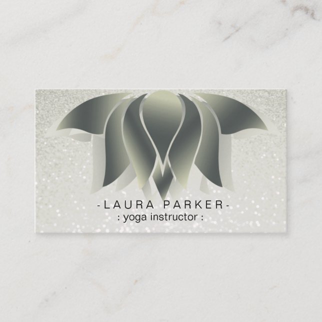 Green Lotus Blume Yoga Heilung Medizin Visitenkarte (Vorderseite)