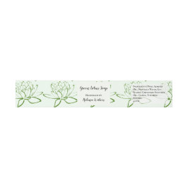 Green Lotus Floral Artisanal Soap Band Wrap