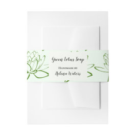 Green Lotus Floral Artisanal Soap Band Wrap