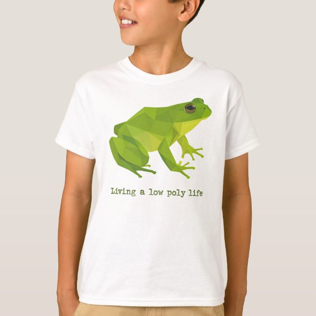 Green Low Poly Life Frog T-Shirt (Vorderseite)