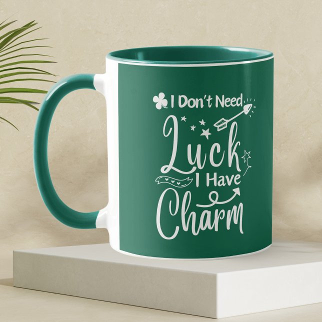 Green Luck Vierblättriges Kleeblatt St Patrick Day Tasse (Von Creator hochgeladen)