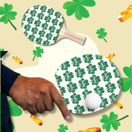 Green Lucky Clover St. Patrick Day Tischtennis Schläger