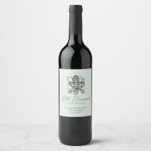 Green Lucky Kleeblatt St Patricks Baby Dusche Weinetikett