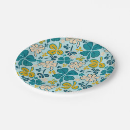 Green Lucky Kleeblatts Clover St Patrick`s Day Pappteller