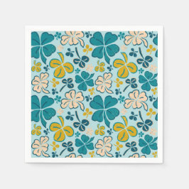 Green Lucky Kleeblatts Clover St Patrick`s Day Serviette