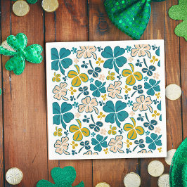 Green Lucky Kleeblatts Clover St Patrick`s Day Serviette