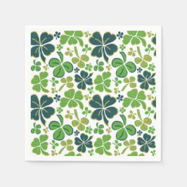 Green Lucky Kleeblatts Clover St Patrick`s Day Serviette