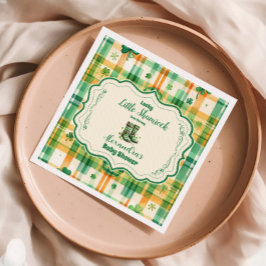 Green Lucky Little Kleeblatt Babydusche Serviette