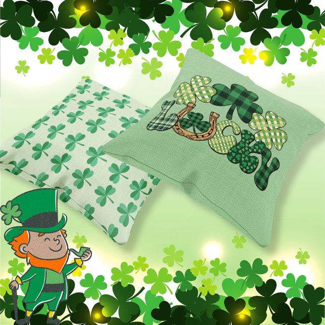 Green Lucky St Patricks Day Kissen (Green Lucky St Patricks Day Cushion)