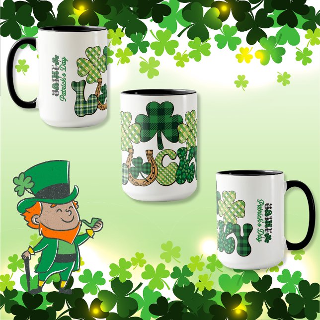 Green Lucky St Patricks Day Tasse (Green Lucky St Patricks Day Mug)