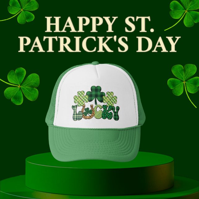 Green Lucky St Patricks Day Truckerkappe (Green Lucky St Patricks Day Trucker Hat)