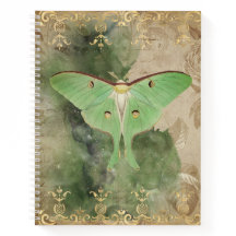 Green Luna Moth Notebook