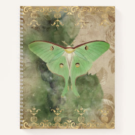 Green Luna Moth Notebook Notizbuch