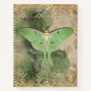 Green Luna Moth Notebook Notizbuch