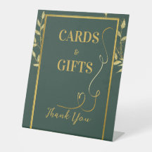 Green Luxury Acrylic Pedestal Sign for Wedding ode