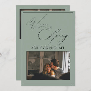 Green Luxury Calligraphy Wir sind dabei, Empfang z Einladung