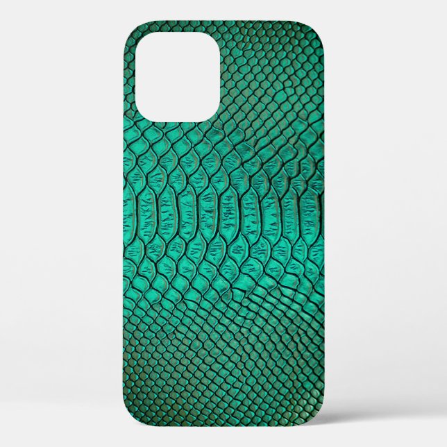 Green Luxury Snake Skin Closeup Case-Mate iPhone Hülle (Rückseite)