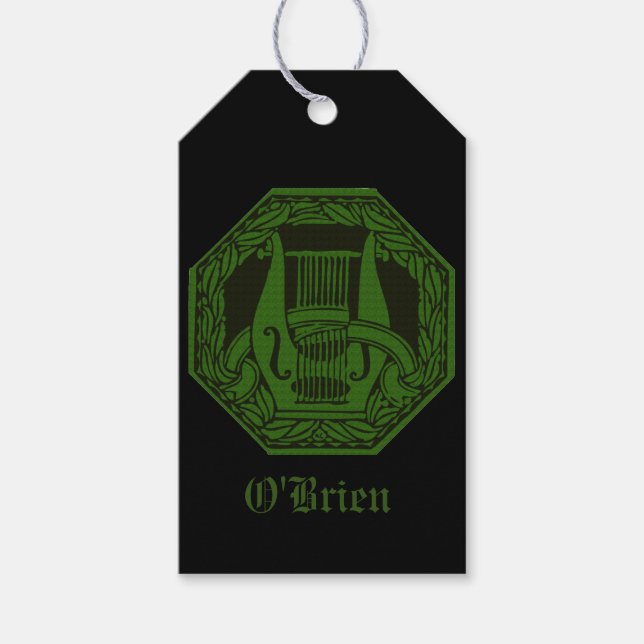 Green Lyre Abzeichen Geschenkanhänger (Vorderseite)