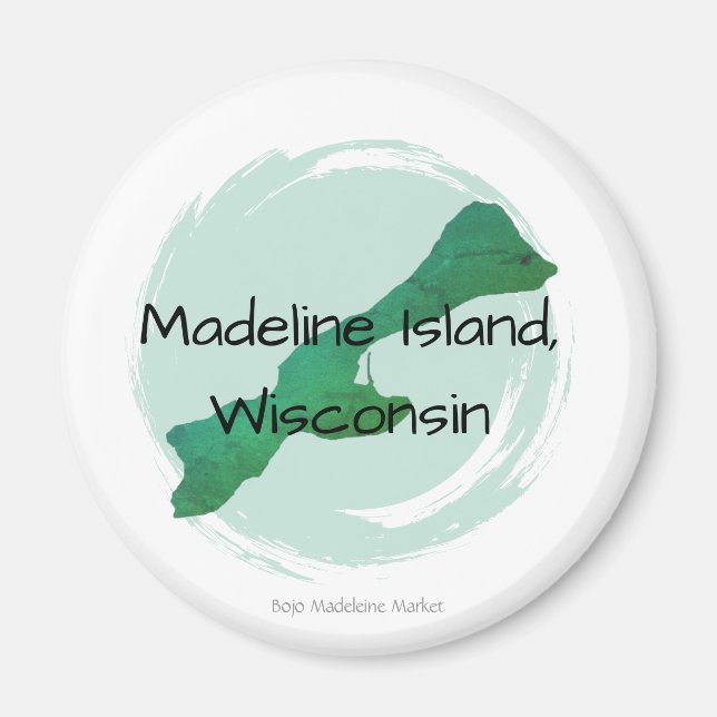 Green Madeline Round Magnet  (Vorne)