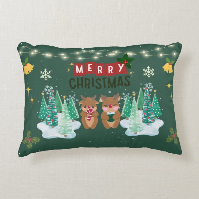 Green Magic Christmas Pillow Dekokissen (Vorderseite)