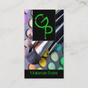 Green Make up Artist Palette Business Card Visitenkarte