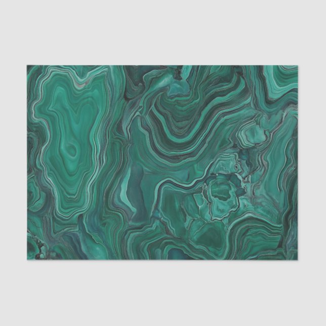 Green Malachite Stone Seidenpapier (Vorderseite)