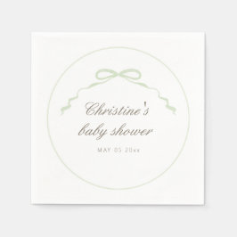 Green Mallard Duck Baby Duck Napkins Serviette