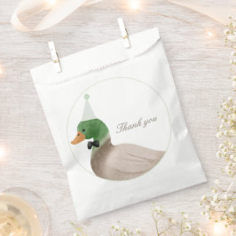 Green Mallard Duck Favor Bag Geschenktütchen