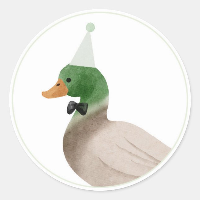 Green Mallard Duck Sticker (Vorderseite)