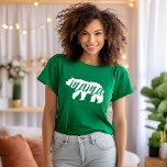 Green Mama Bear T-Shirt<br><div class="desc">Maßgeschneiderte bedruckte Bekleidung mit modischer Mama Bear Grafik. Besuchen Sie unser Geschäft für das passende Baby Bären Design. Klicken Sie auf Anpassen, um das Design mit Ihrem eigenen Text und Bildern zu personalisieren. Wählen Sie aus einer Vielzahl von Shirt-Stilen und -Farben.</div>