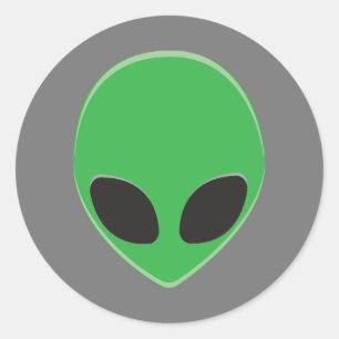 Green Man Alien Space Party Personalisiert Runder Aufkleber