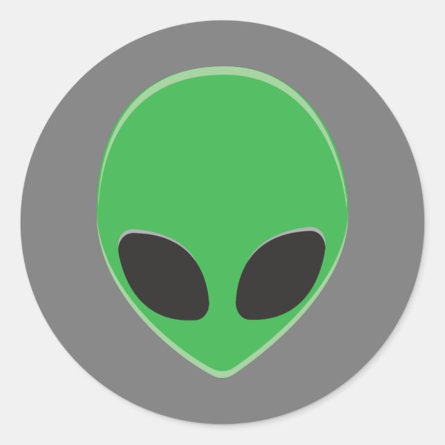 Green Man Alien Space Party Personalisiert Runder Aufkleber (Vorderseite)