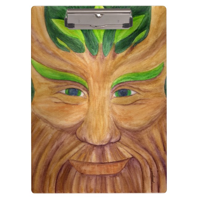 Green Man Clipboard Klemmbrett (Vorderseite)