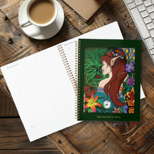 Green Man Elf Fantasy Floral Planer