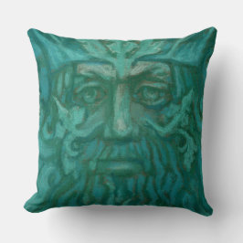 Green Man, Forest King, Pagan God, Fantasy Art Kissen
