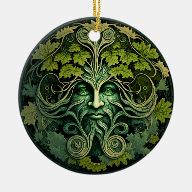 Green Man Halloween Ornament (Vorne)
