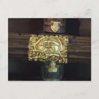 Green Man Postcard - Lutterworth Postkarte