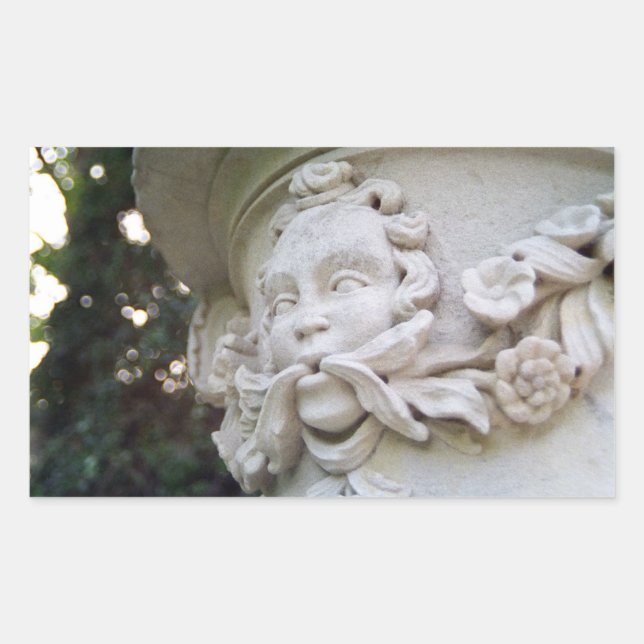 Green Man Rechteckiger Aufkleber (Vorderseite)