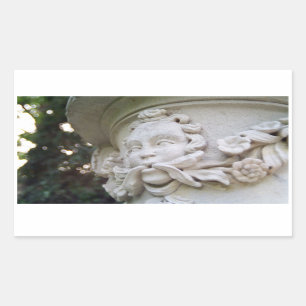 Green Man Rechteckiger Aufkleber