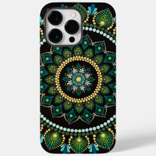 Green Mandala   handbemalt   Heilige Geometrie Case-Mate iPhone 14 Pro Max Hülle