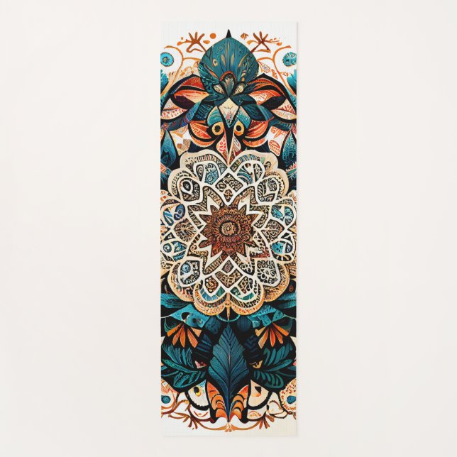 Green Mandala Harmony Yoga Mat (eine Seite) Yogamatte (Vorderseite)