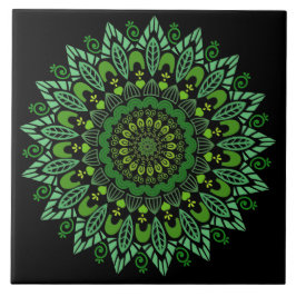Green Mandala Keramik Tile Fliese