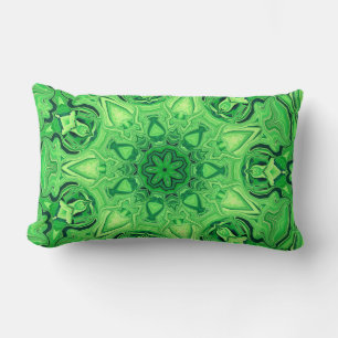 Green Mandala Lumbar Pillow Lendenkissen