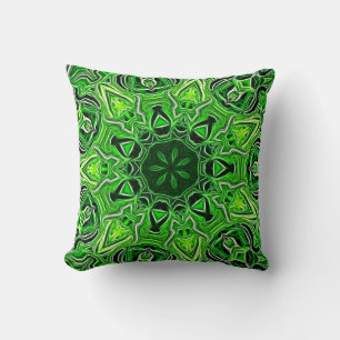 Green Mandala Pattern Pillow Kissen