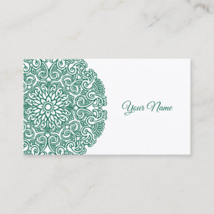 Green Mandala Universe Symbol Business Card Visitenkarte