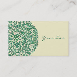 Green Mandala Universe Symbol Visitenkarte