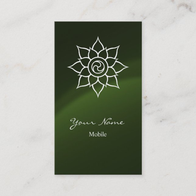 Green Mandala Visitenkarte (Vorderseite)