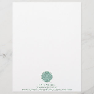 Green Mandala Yoga Briefbogen
