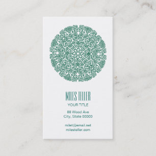 Green Mandala Yoga Fitness Business Cards Visitenkarte