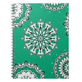 Green Mandalases 2 SpiralNotebook Notizblock